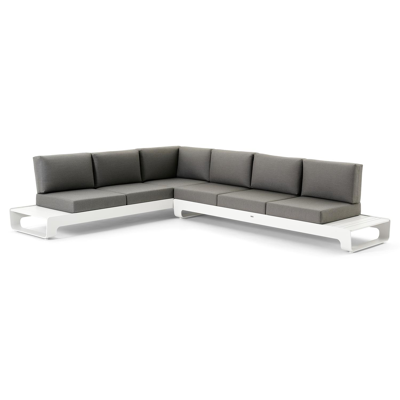 Atessa loungeset in wit aluminium met Sunbrella premium 