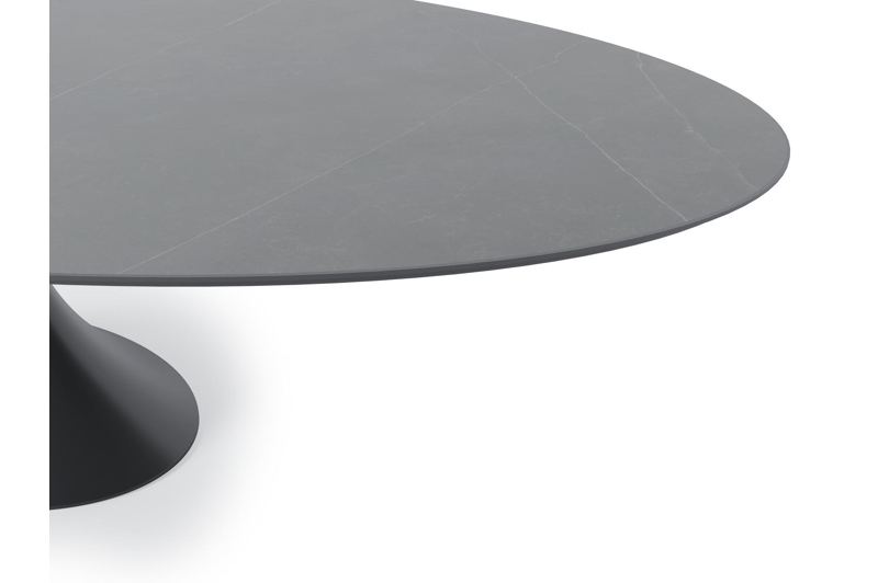 Fano tuintafel in zwart aluminium en volkeramiek calatorao - L 290 x B 148 x H 75 cm