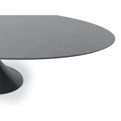 Fano tuintafel in zwart aluminium en volkeramiek calatorao - L 290 x B 148 x H 75 cm