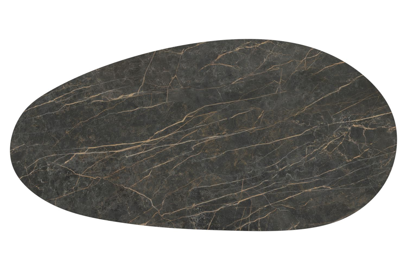 Amico tuintafel mango in zwart aluminium en volkeramiek Black Obsession - L 260 x B 130 x H 73.5 cm