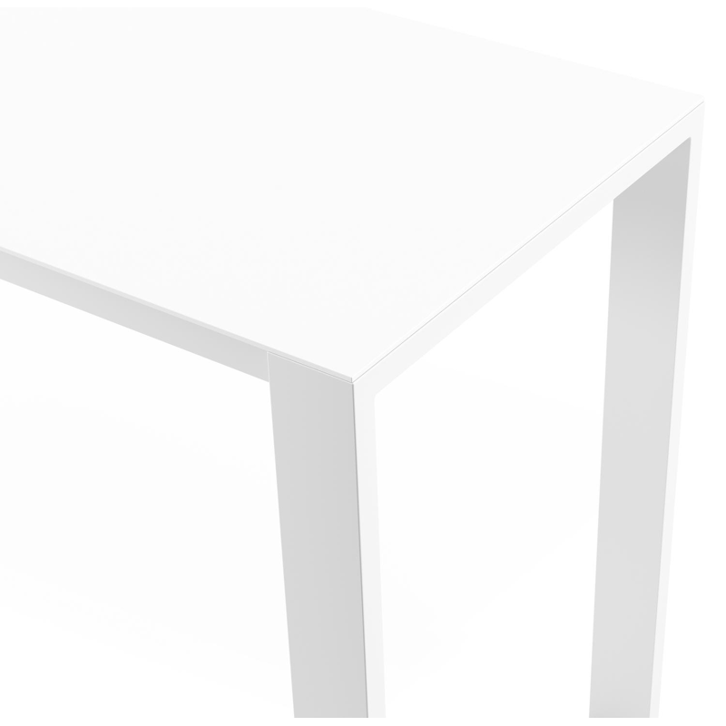 Verato bartafel in wit aluminium en volkeramiek arctic white - L 220 x B 70 x H 106 cm