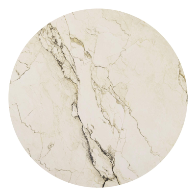 Amico tuintafel rond in beige aluminium en volkeramiek Colorado Dunes - Dia. 148 x H 73.5 cm