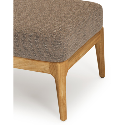 Pouf Orso en teck et coussins en all weather solica Firenze Bamboe