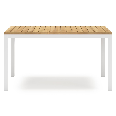 Feltro tuinset in wit aluminium en teak Natural Finish met 2 Calobra tuinstoelen