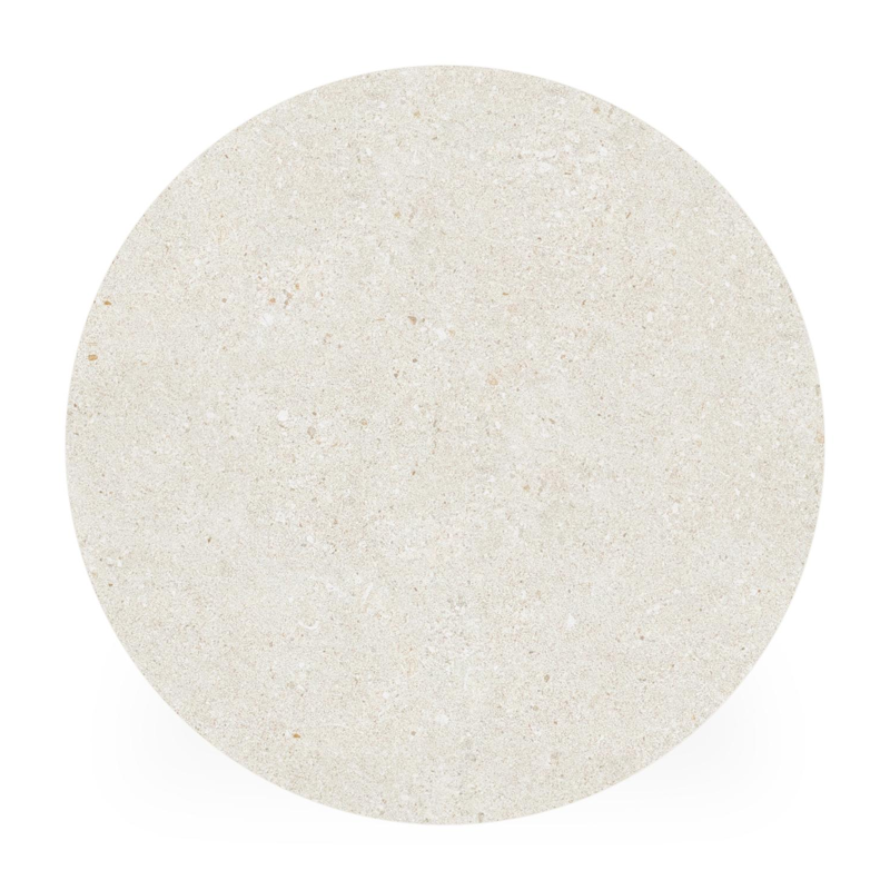 Fano low dining loungetafel in wit aluminium en volkeramiek shilin - Dia. 65 x H 55 cm