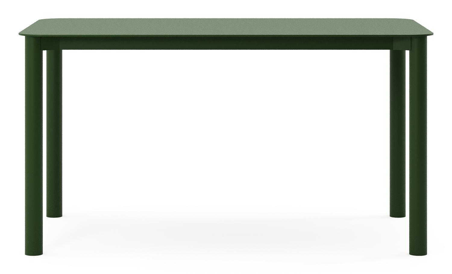 Orso tuintafel rechthoekig afgerond in groen aluminium - L 140 x B 80 x H 74.5 cm