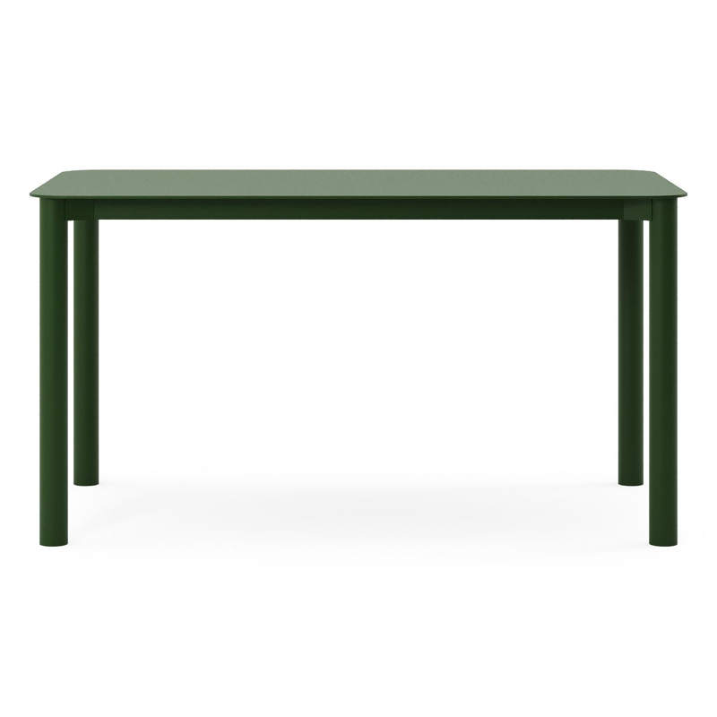 Orso tuintafel rechthoekig afgerond in groen aluminium - L 140 x B 80 x H 74.5 cm