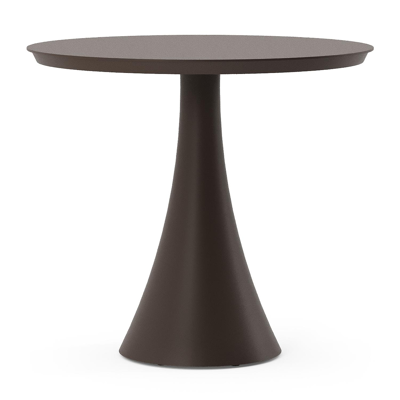 Fano tuintafel vierkant in donkerbruin aluminium - Dia. 85 x H 74 cm