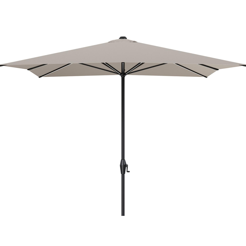 Viola staanparasol in zwart aluminium met beige Weather+ Softtouch parasoldoek - L 1 300 x L2 400 cm (zonder voet)