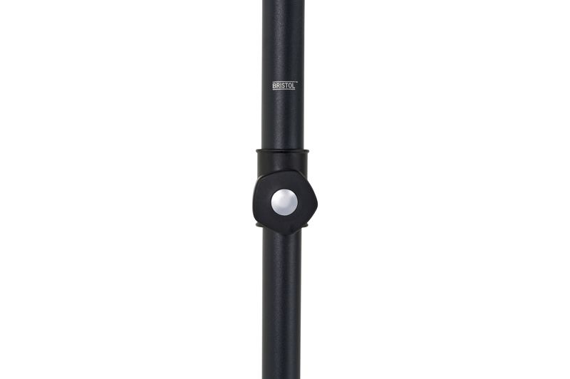 Umbria staanparasol in zwart aluminium met beige all weather sunbrella® luxe parasoldoek - Dia. 250 cm (zonder voet)