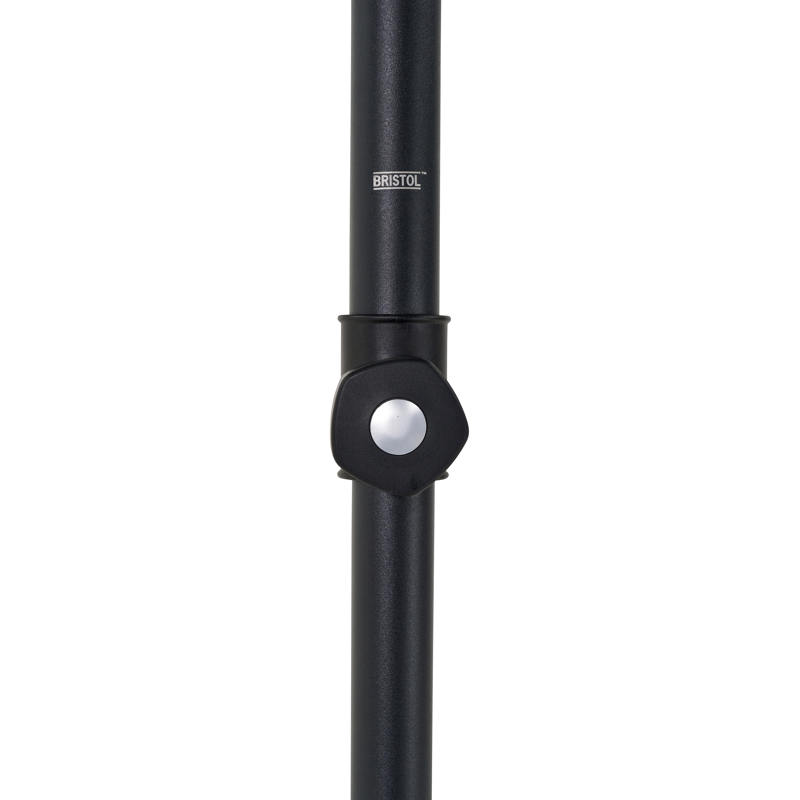 Umbria staanparasol in zwart aluminium met zwart all weather sunbrella® premium parasoldoek - Dia. 250 cm (zonder voet)