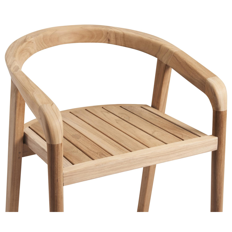 Chaise de bar Lacrima en teck