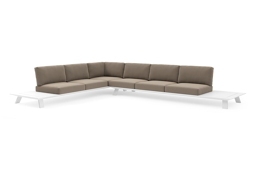 3-zit hoek links/rechts + 3-zit + zijtafels