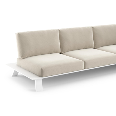 Cesano loungeset in wit aluminium met lopi marble all weather sunbrella® luxe kussens