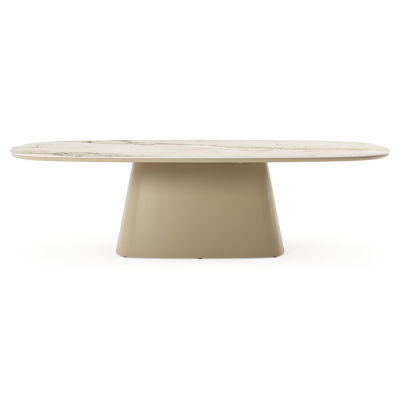Amico tuintafel bombo xl in beige aluminium en volkeramiek Colorado Dunes - L 270 x B 148 x H 73.5 cm