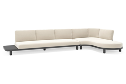 Chaise longue links + 3-zit