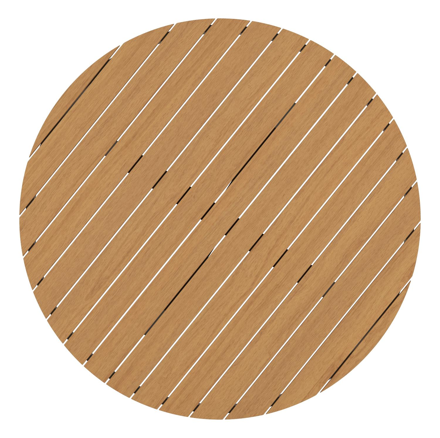 Tora tuintafel in zwart aluminium en polywood - Dia. 140 x H 69 cm