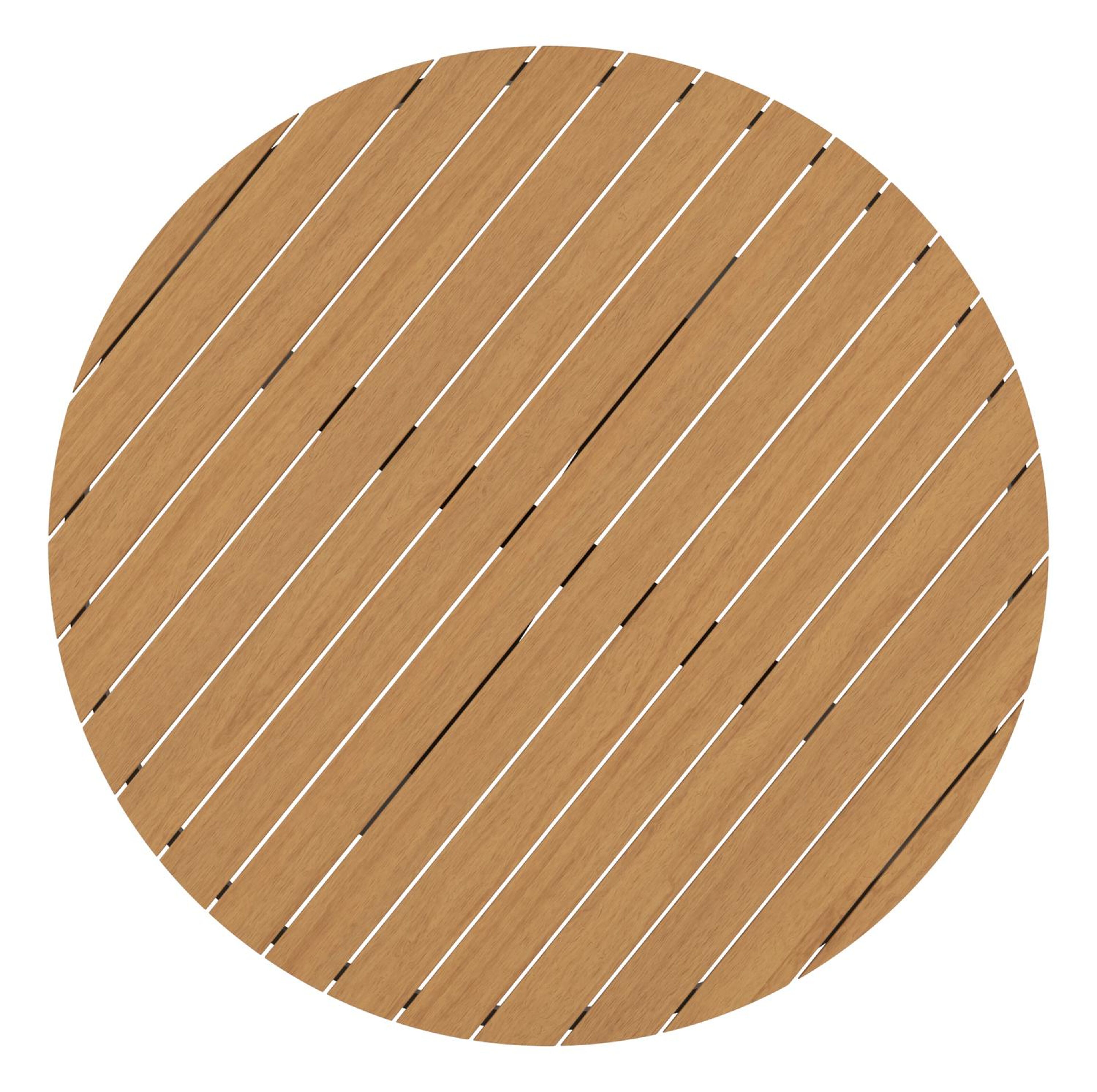 Tora tuintafel in zwart aluminium en polywood - Dia. 140 x H 75 cm