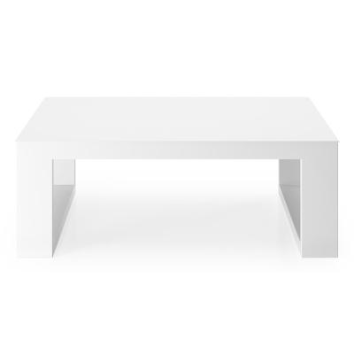 Table d'angle Verato en aluminium blanc - Lg 88 x larg. 88 x H 32 cm