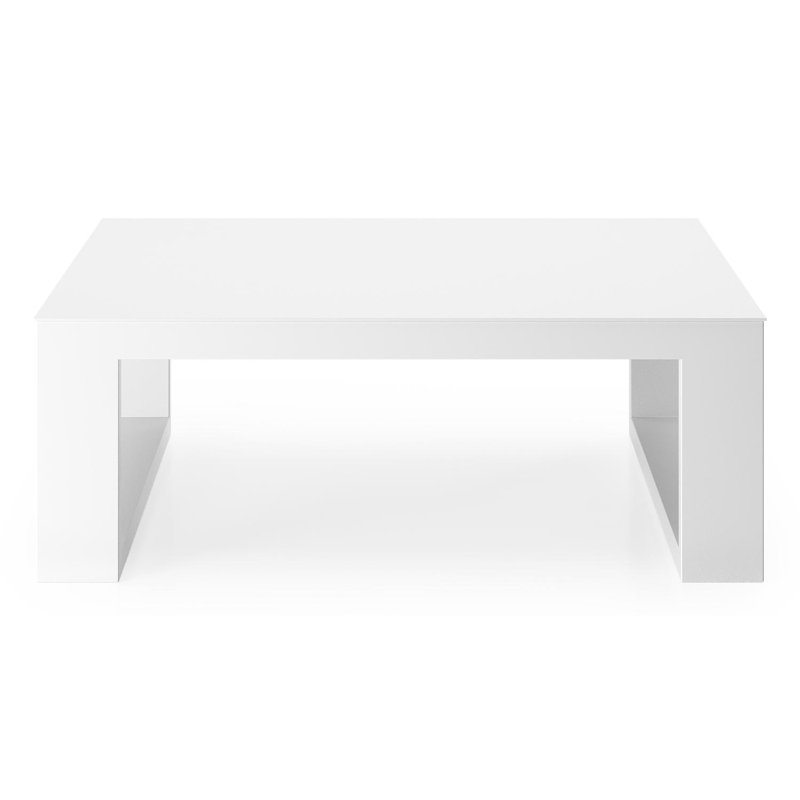 Verato hoektafel in wit aluminium - L 88 x B 88 x H 32 cm