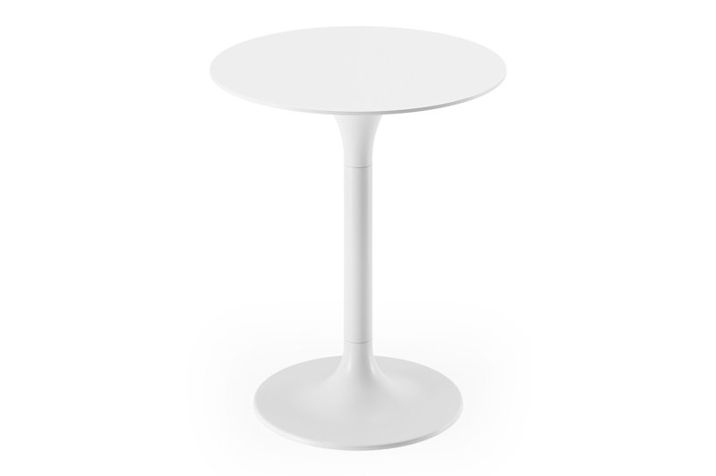 Table d'appoint Fano en aluminium blanc  - Dia. 43 x H 51 cm