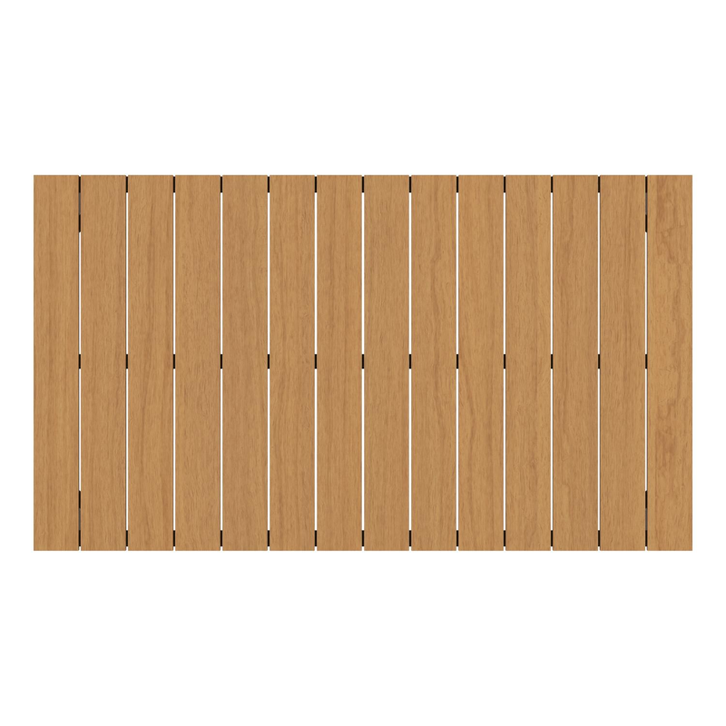 Toma tuintafel in zwart aluminium en polywood - L 140 x B 80 x H 73 cm