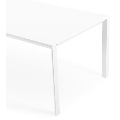 Malito tuintafel in wit aluminium en volkeramiek arctic white - L 240 x B 100 x H 75 cm