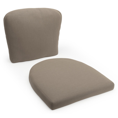 Coussin de chaise luxe (siège et dos) (luxe) Orso en all weather sunbrella® luxe natte heather grey