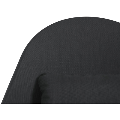 Cesano loungezetels 2 x 1-zit in zwart aluminium en zwart textilene met grijs textilene kussen