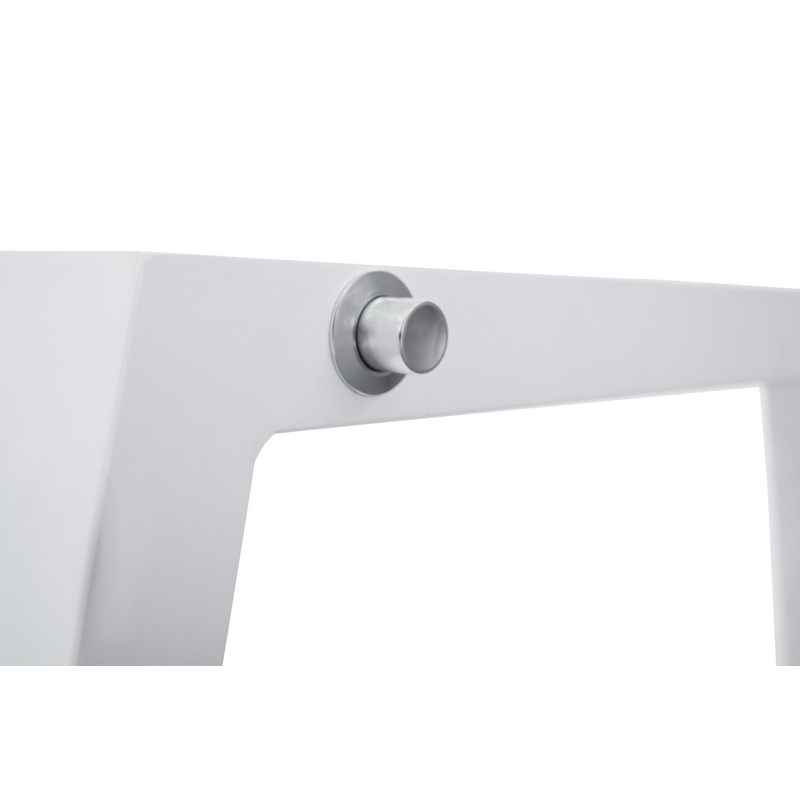 Ensemble de salon de balcon Prato en aluminium blanc avec coussins en weather+ textilène gris