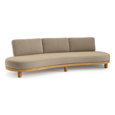 Donato loungebank 3-zit in teak met madagascar oak all weather Casettica kussen