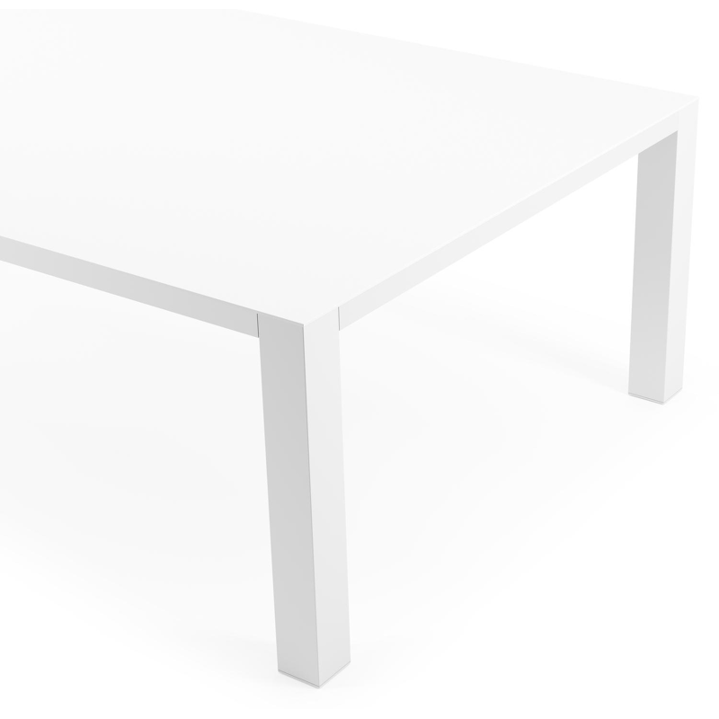 Nano tuintafel in wit aluminium en volkeramiek arctic white - L 240 x B 148 x H 75 cm