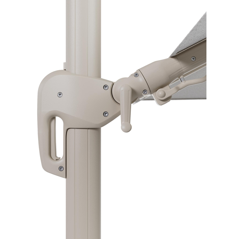 Rufina zweefparasol tiltfunctie in beige aluminium en parasoldoek in All Weather Solica Ego Birch  - L1 300 x L2 300 cm (zonder voet)