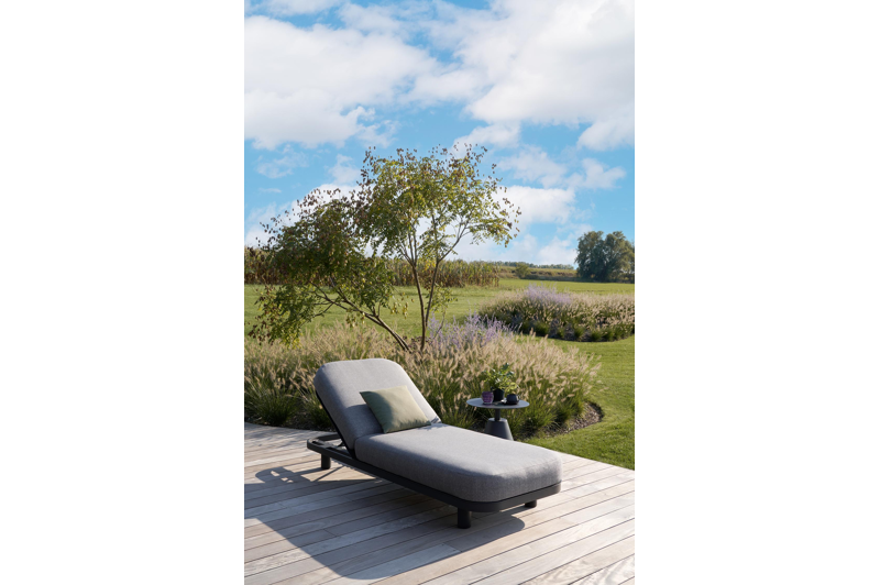 Table d'appoint Lucca en aluminium noir - Dia. 50 x H 50 cm