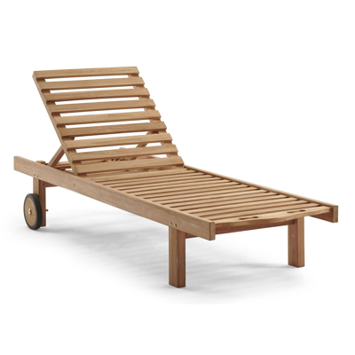 Chaise longue réglable Eric en teak