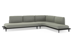 Chaise longue links + 2-zit