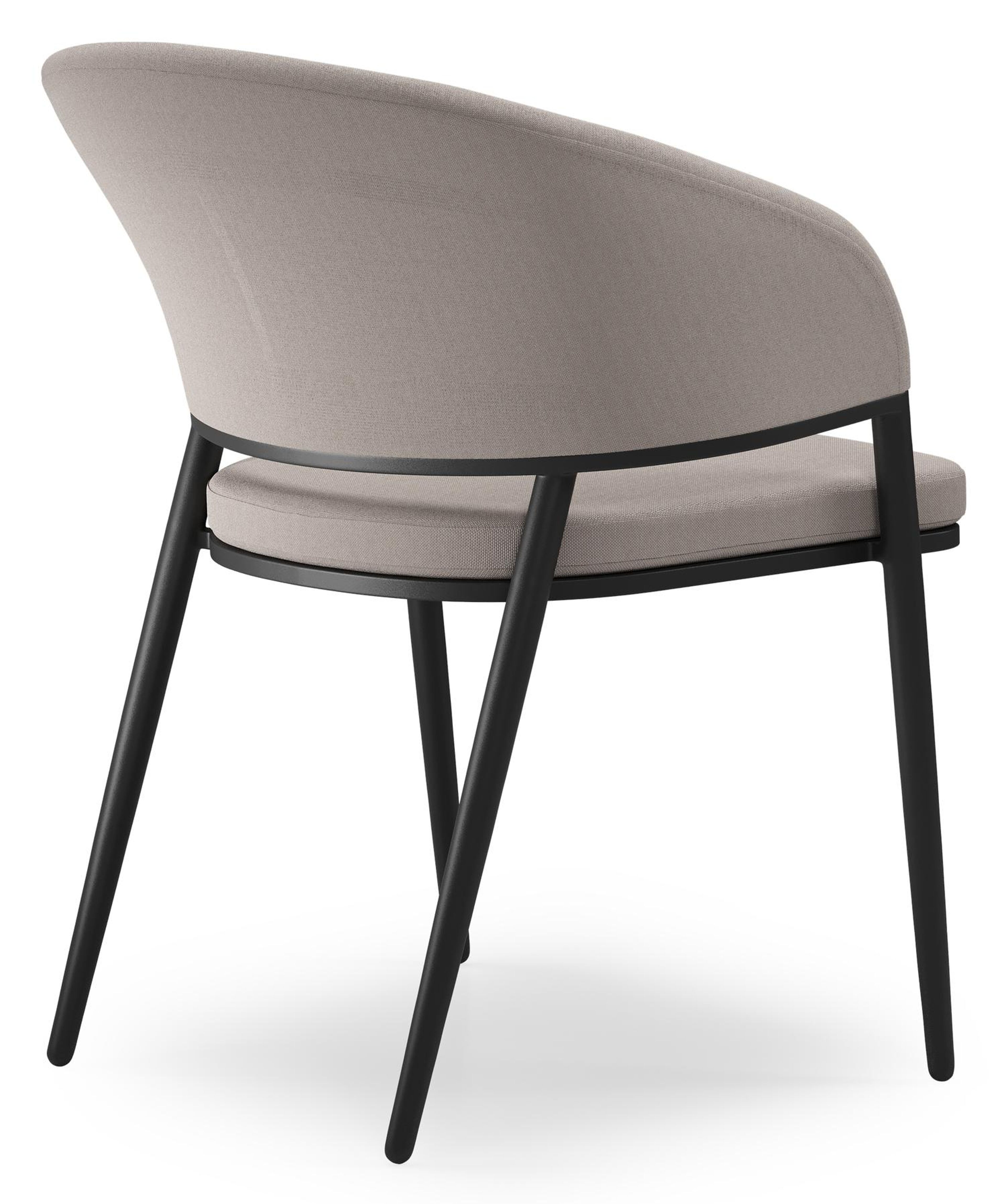 Lacrima tuinstoel in zwart aluminium en beige dubbele textilene