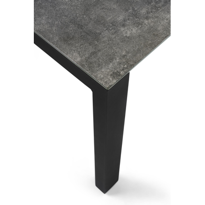 Trente tuinset in wit aluminium en teak naturel tafelblad met 10 stapelbare Madura tuinstoelen