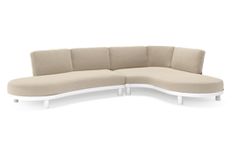 Chaise longue links + 2-zit organisch