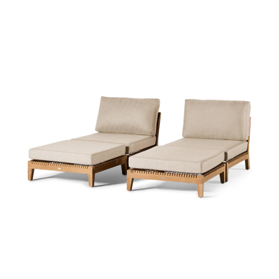 Set van 2 Cosito loungestoelen met poefs
