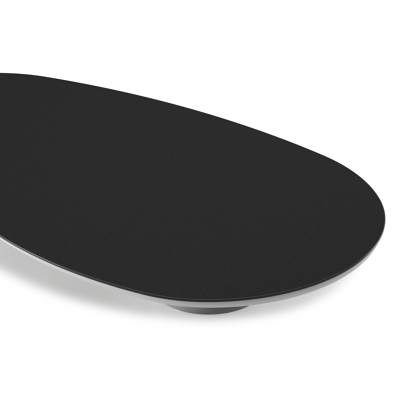 Amico loungetafel organisch in wit aluminium en volkeramiek Nero Black - L 170 x B 91 x H 25 cm