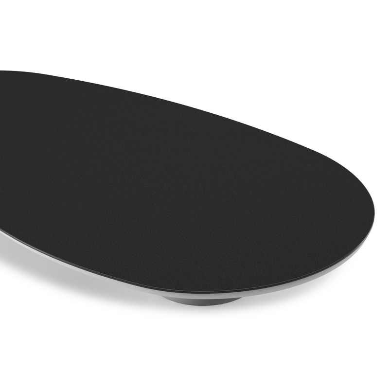 Amico loungetafel organisch in wit aluminium en volkeramiek Nero Black - L 170 x B 91 x H 25 cm