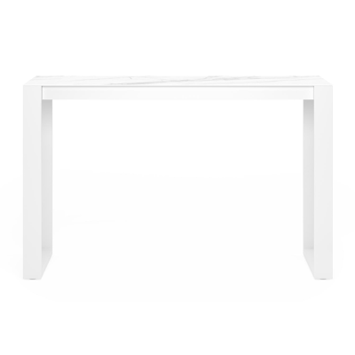 Verato tuintafel in wit aluminium en volkeramiek calacatta - L 170 x B 70 x H 106 cm