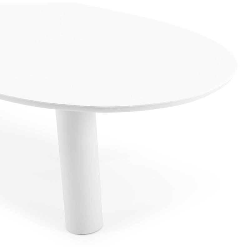 Organo tuintafel organisch in wit aluminium en volkeramiek Arctic White L 280 x B 120 x H 74 cm