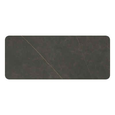 Orso tuintafel rechthoekig afgerond in zwart aluminium en volkeramiek calatorao - L 240 x B 100 x H 73.5 cm