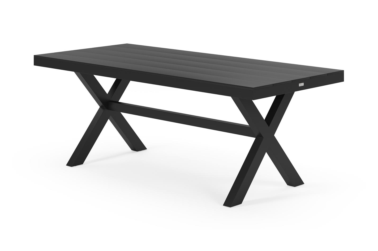 Bahia tuintafel in zwart aluminium - L 200 x B 89 x H 75 cm