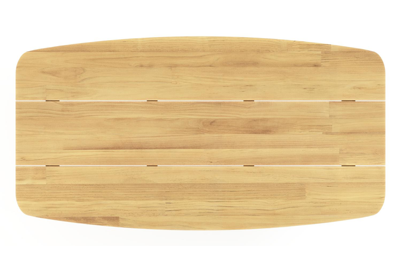Lacrima tuintafel bootvorm in teak - L 180 x B 95 cm