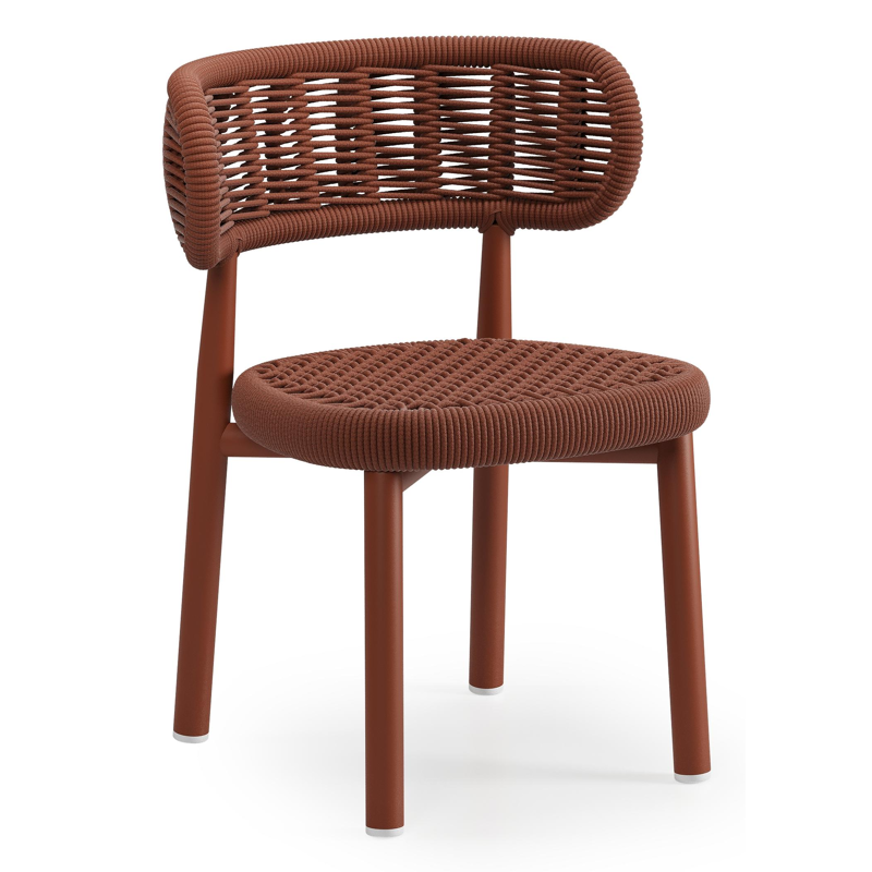 Lomo tuinstoel in roestbruin aluminium