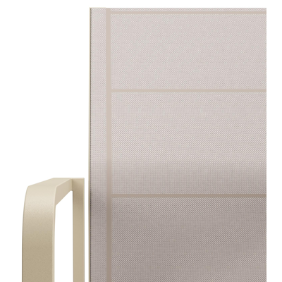 Como stapelbare tuinstoel in beige aluminium en beige single textilene
