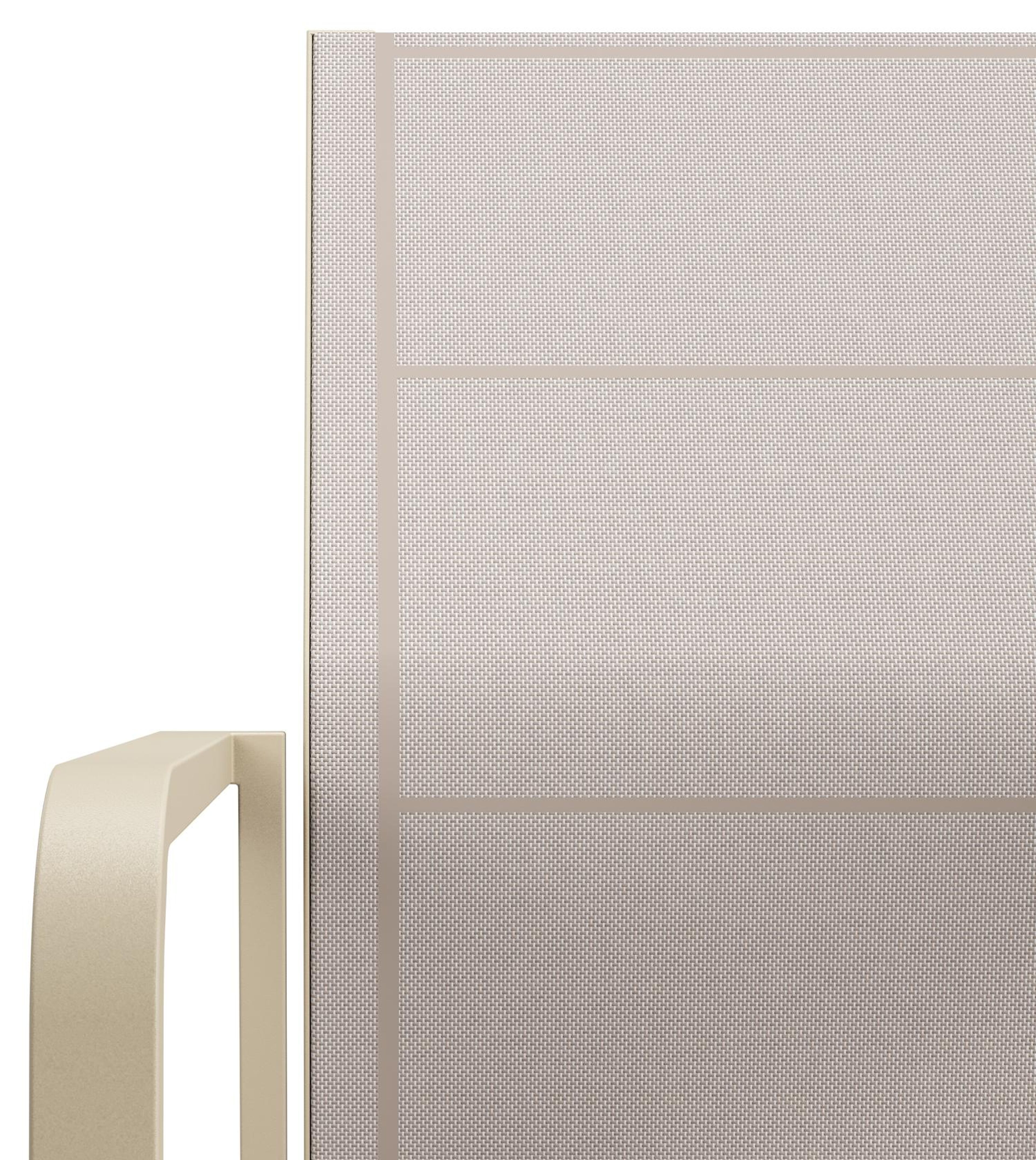 Como stapelbare tuinstoel in beige aluminium en beige single textilene
